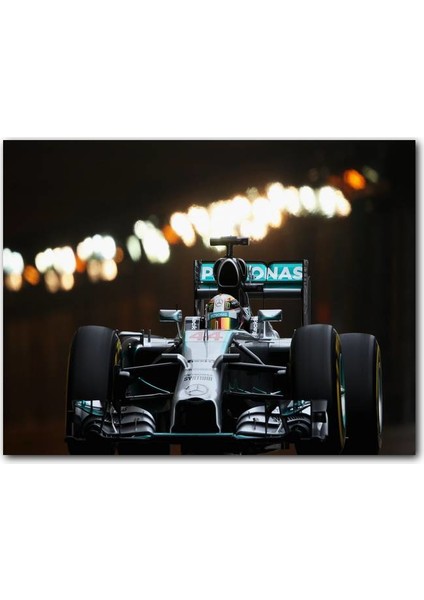 Cakatablo Ahşap Tablo Lewis Hamilton Formula 1 2019 Yarışı Görseli