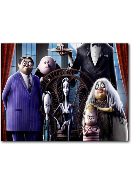 Cakatablo Ahşap Tablo Addams Ailesi Yeni Film Görseli