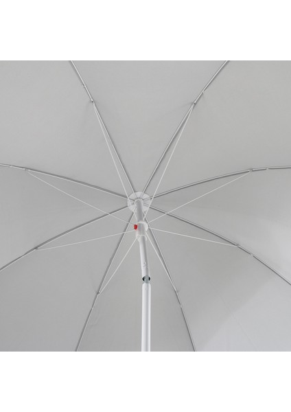 Nettekacmaz Polyester Örtülü Bahçe Balkon Teras Şemsiye Açık Gri