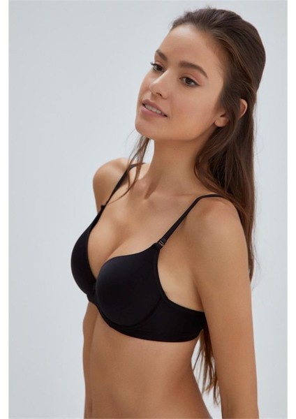 ERSK110 Rose Kulaklı Boş Cup Tek Sütyen - Siyah fiyatları