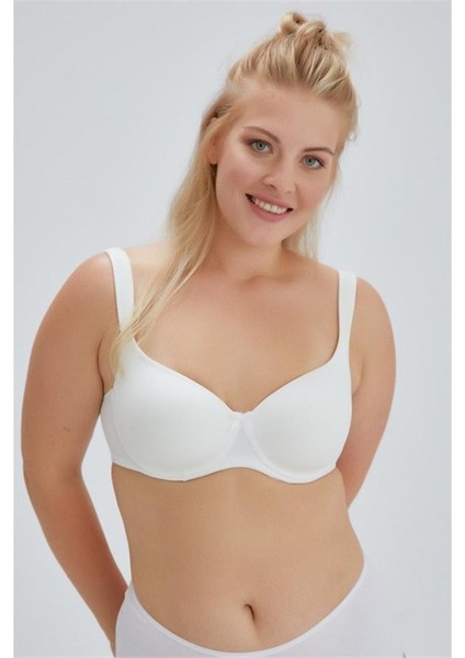 ERSK100 Lily Toparlayıcı Kulaklı Boş Cup Tek Sütyen - Ekru