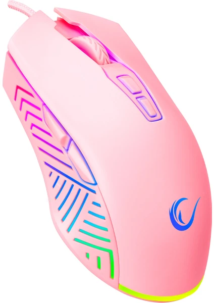 SMX-G68 SPEAR Full RGB 7200DPI Pembe 7D Makrolu Gaming Oyuncu Mouse