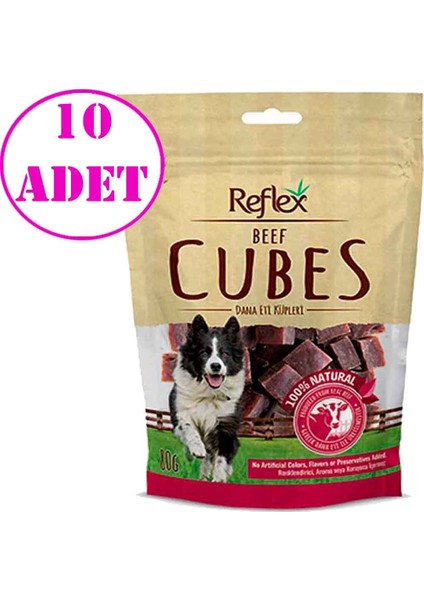 Biftekli Dilim Küp Köpek Ödülü 80 gr 10 Ad