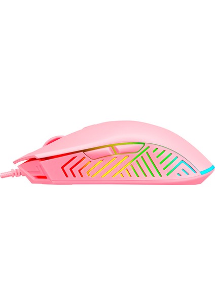 SMX-G68 SPEAR Full RGB 7200DPI Pembe 7D Makrolu Gaming Oyuncu Mouse