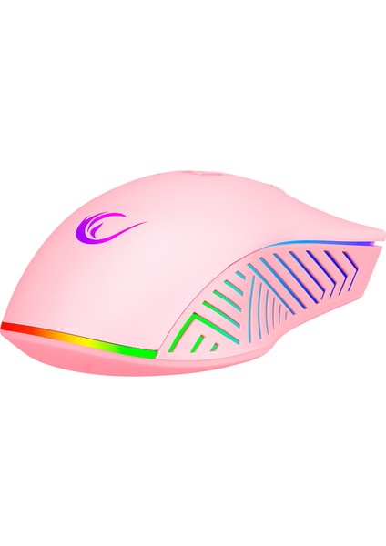 SMX-G68 SPEAR Full RGB 7200DPI Pembe 7D Makrolu Gaming Oyuncu Mouse