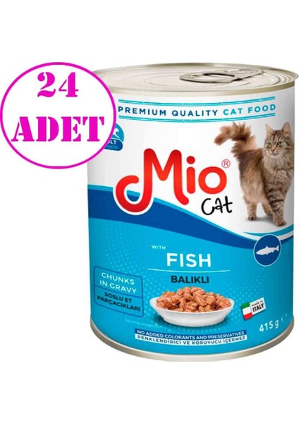 Kedi Konservesi Balıklı 415 gr 24 Ad