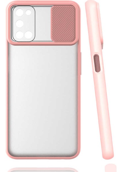 Kilifone - Oppo A52 Uyumlu Kılıf Slayt Sürgülü Arkası Buzlu Lensi Kapak