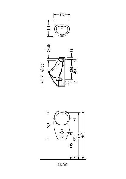 E.C.A Serel Tek Parça Pisuvar 0139AZS110H