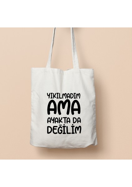 Hediye Yıkılmadım Baskılı Bez Çanta 189