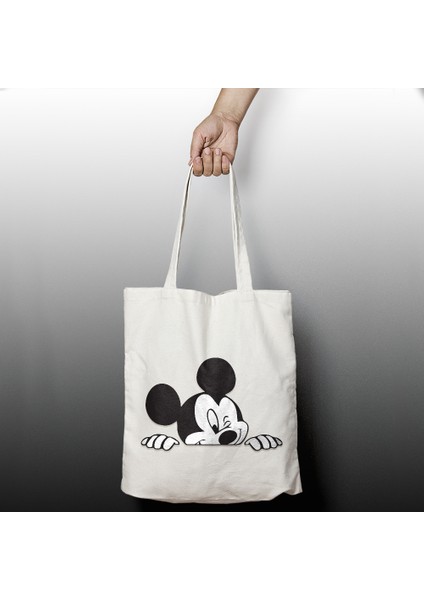 Hediye Mickey Mouse Baskılı Bez Çanta 273