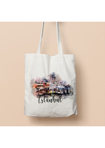 Hediye Istanbul Baskılı Bez Çanta 175