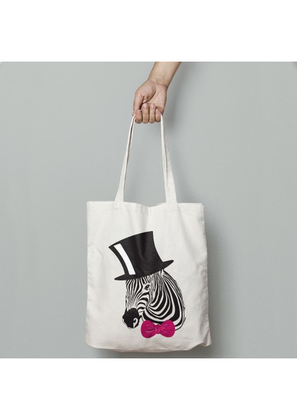 Hediye Zebra Baskılı Bez Çanta 224