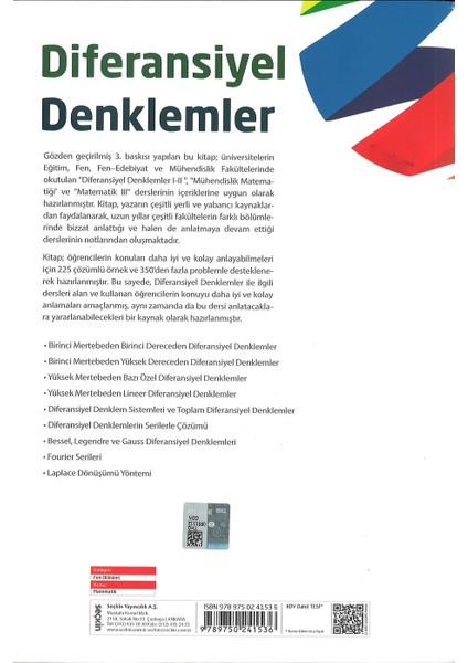 Diferansiyel Denklemler - Selahattin Maden fiyatları