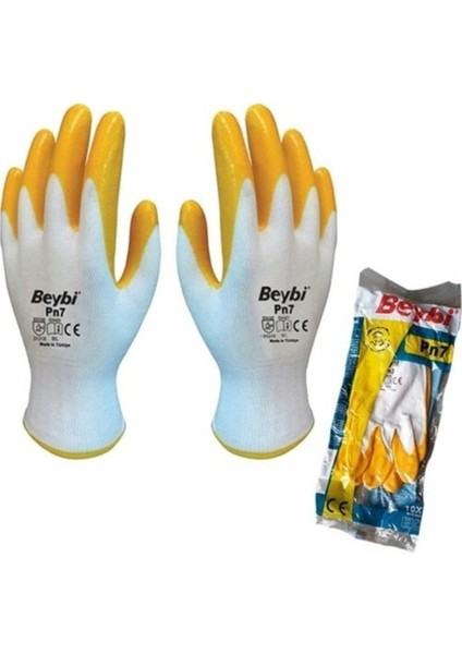 Pn7 Nitril İş Eldiveni XL/10 Beden 6 Çift