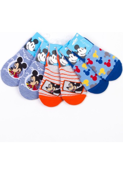 Disney Mickey Lisanslı 3 Çift Çocuk Sneakers Çorap 19670