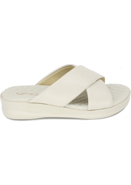 9975-3 Anatomic Deri Kadın Masaj Tabanlı Rahat Günlük Terlik fiyatları