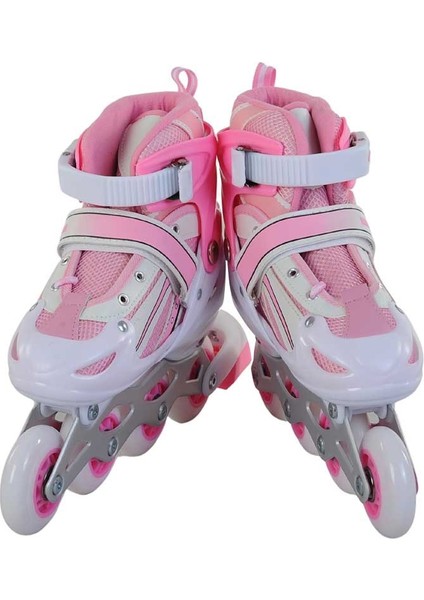 Çantalı Metal Gövde 34-37 Paten Pembe