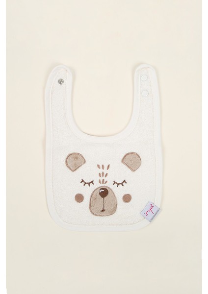 Teddy %100 Pamuk Bebek Önlüğü Krem