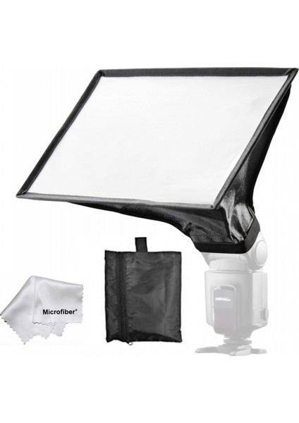Tepe Kafa Flash Flaş Için 20X30CM Softbox Canon Nikon Sony Fujifilm Yongnuo Pixel Godox