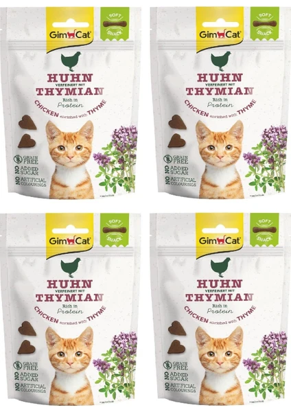 Soft Snacks 4 Adet Chicken & Thyme Tahılsız Kedi Ödül 60GR