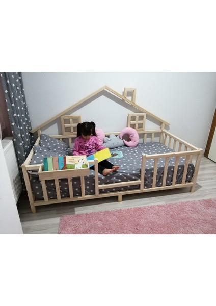 Ahşap Montessori Yatak Çocuk Yatağı Ahşap Beşik Bebek Karyolası Bebek Yatağı 70 x 130 cm fiyatları