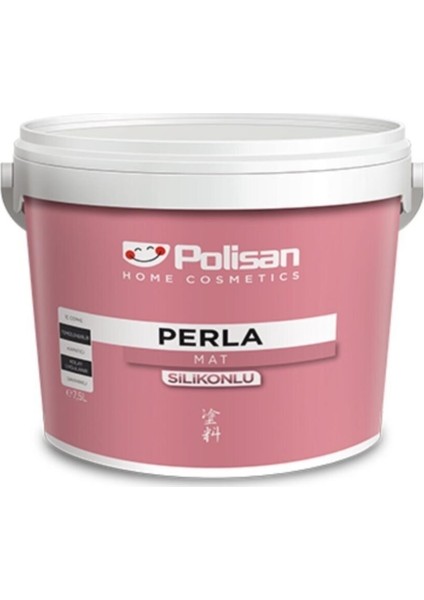 Perla Silikonlu Mat 7,5 Lt 4482 Masum Gri Cİ-7621