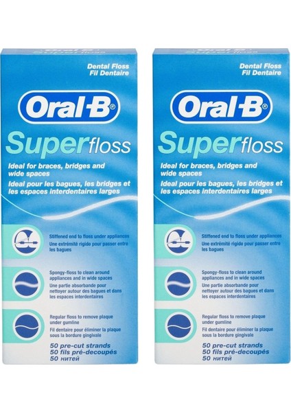 Diş Ipi Super Floss 50 Adet x 2 Li Paket