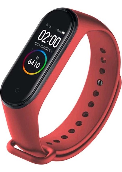 Xıaomı Mi Band 3/4 Uyumlu Silikon Kordon - Kırmızı