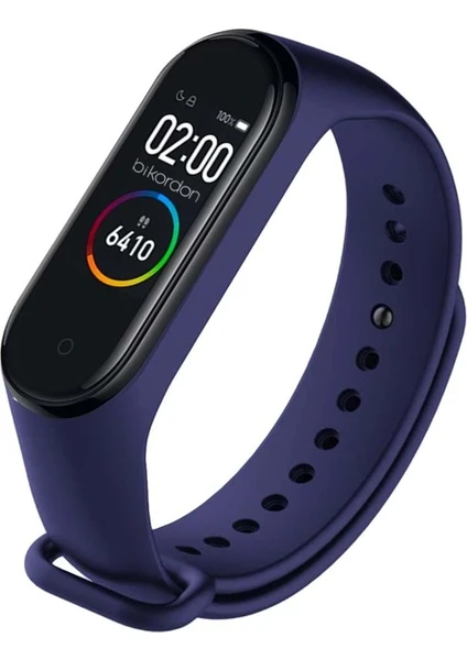 Oso Kordon Xıaomı Mi Band 3/4  Uyumlu Silikon Kordon - Lacivert