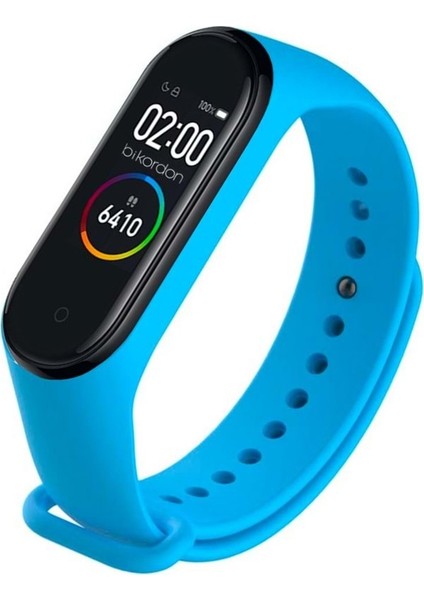 Xıaomı Mi Band 3/4 Uyumlu Silikon Kordon - Mavi