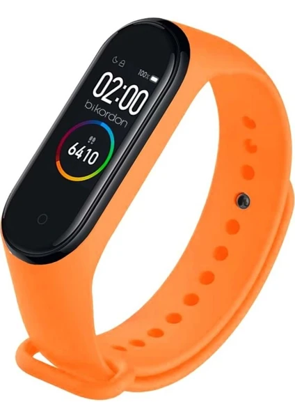 Oso Kordon Xıaomı Mi Band 3/4  Uyumlu Silikon Kordon - Turuncu