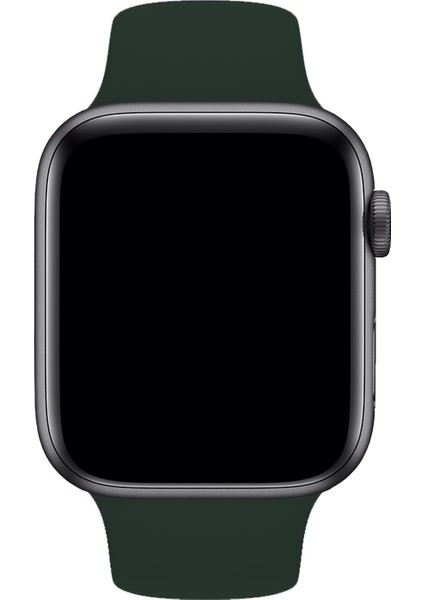 Apple Watch Uyumlu Silikon Kordon - Haki - 42/44 modelleri