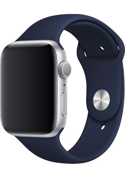 Apple Watch Uyumlu Silikon Kordon - Lacivert - 38/40