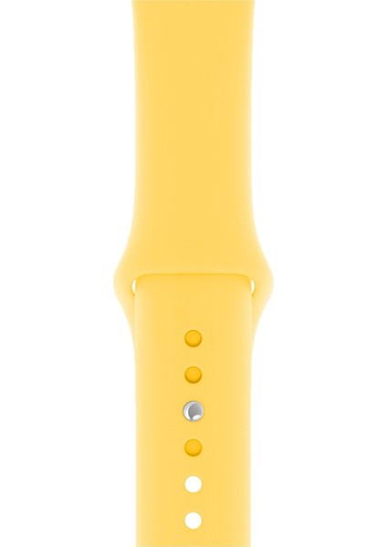 Apple Watch Uyumlu Silikon Kordon - Sarı - 38/40 modelleri