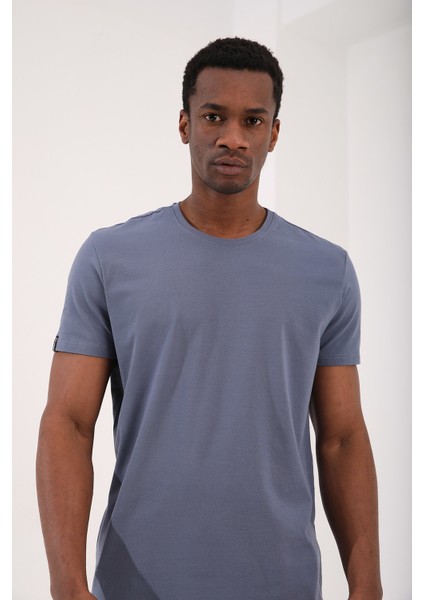 Petrol Erkek Basic Kısa Kol Standart Kalıp O Yaka T-Shirt - 87911 fiyatları