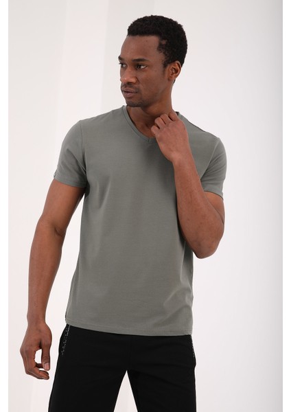 Çağla Erkek Basic Kısa Kol Standart Kalıp V Yaka T-Shirt - 87912 modelleri