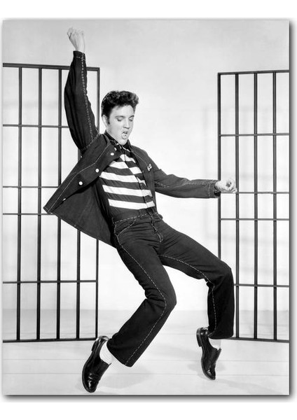 Ahşap Tablo Elvis Presley Dans Ediyor