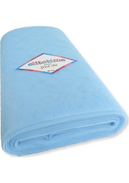 Açık Mavi Grek Tül 10 x 2 Metre