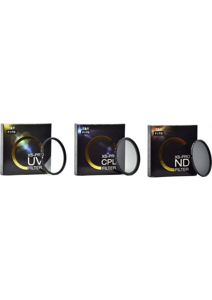 Nikon D3400 D3500 D5500 D5600 18-55MM Lens Için 55MM Slim Koruyucu Uv + Slim Cpl Polarize + Slim ND1000 Filtre