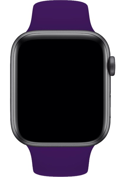 Apple Watch Uyumlu 38 mm Renkli Kordon - Mor