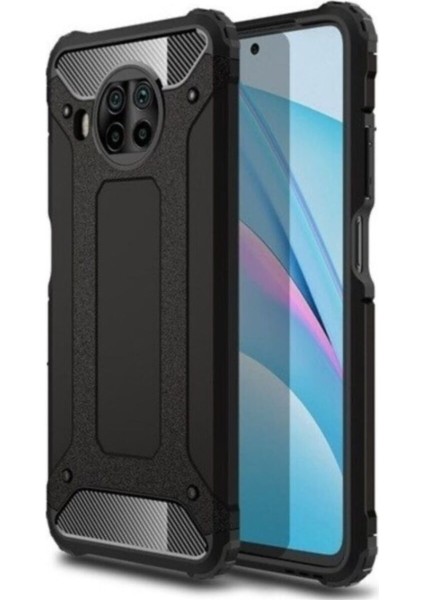 Xiaomi Redmi Note 9 Pro 5g Kapak Çift Katmanlı Zırh Tank Kılıf - Siyah