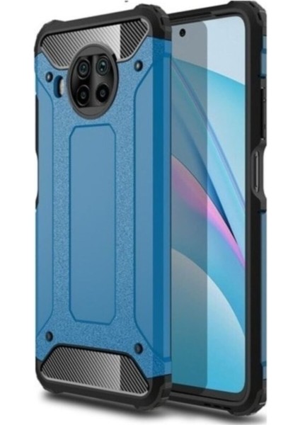 Xiaomi Redmi Note 9 Pro 5g Kapak Çift Katmanlı Zırh Tank Kılıf - Mavi