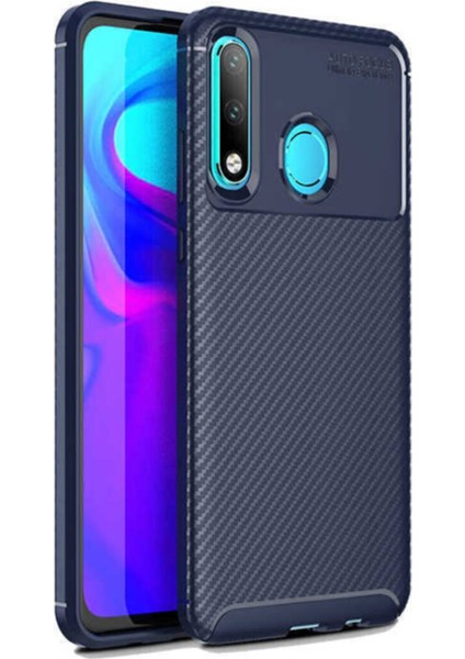 Huawei P30 Lite Karbon Tasarımlı Kapak - Lacivert