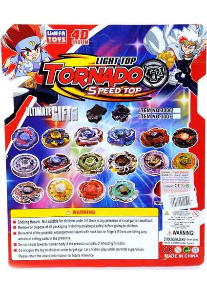 2 Li Sahalı Beyblade Kırmızı