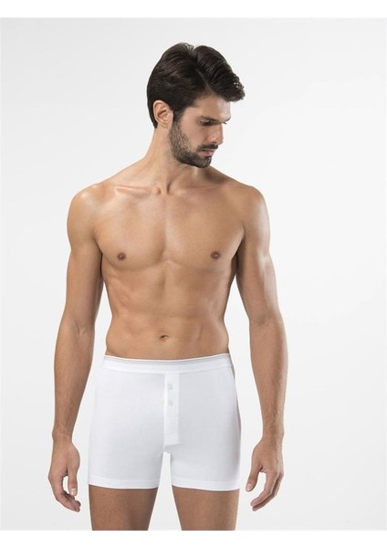 135 Likralı Düğmeli Boxer Ikili Paket