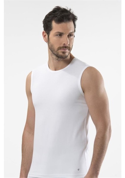 1303 Spor Erkek Bisiklet Yaka - Beyaz