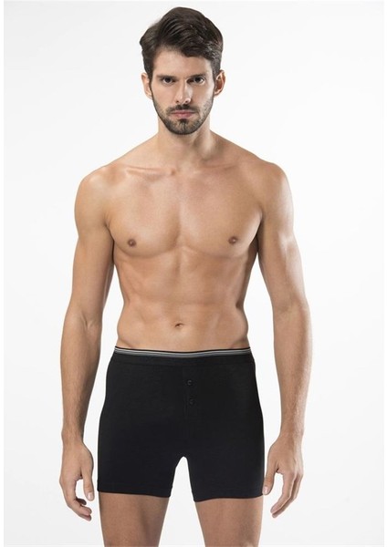 135 Likralı Düğmeli Boxer Ikili Paket
