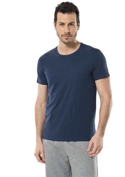 1331 O Yaka Kısa Kollu Erkek T-Shirt - Indigo fiyatları
