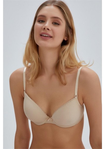 ERSK121 Tulip Badem Yarı Push-Up Tek Sütyen - Ten