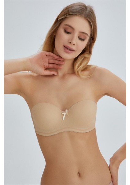 ERSK140 Camellia Straplez Boş Cup Tek Sütyen - Ten